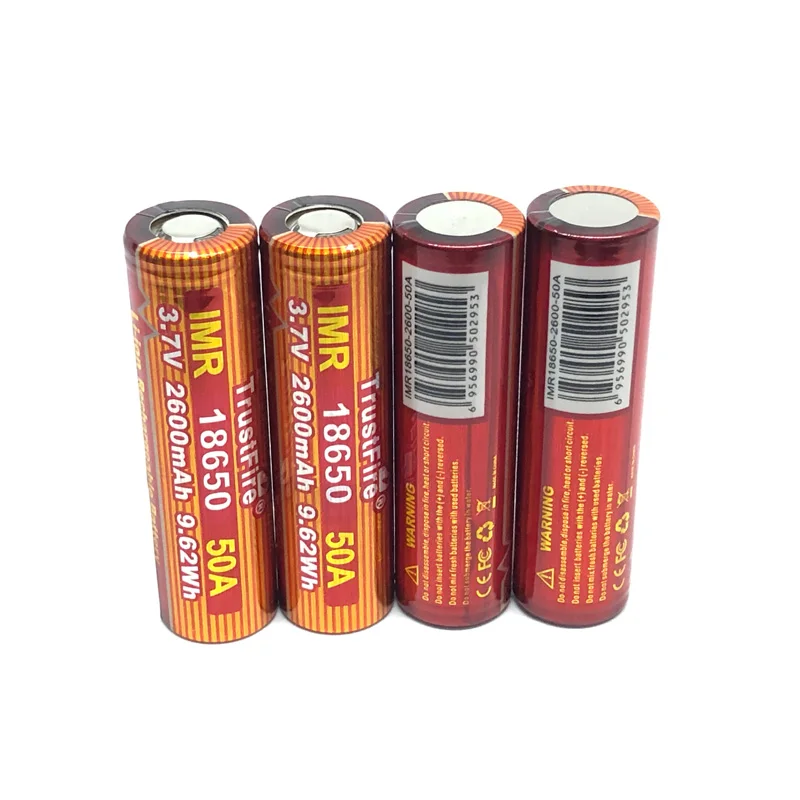 18 шт./лот TrustFire IMR 18650 литиевая батарея 50 А 3 7 в 2600 мАч Втч высокоскоростные