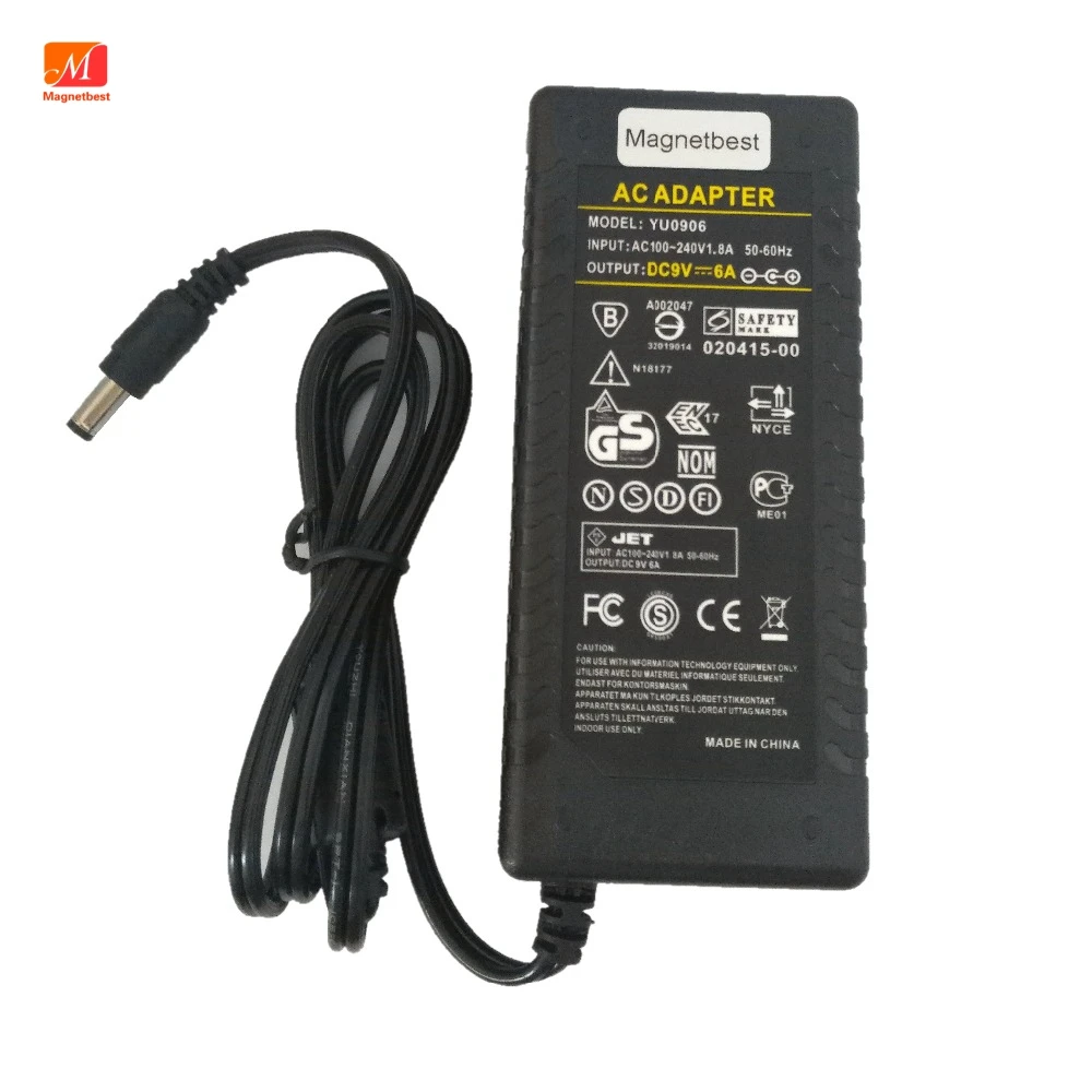 9V6A 54 Вт AC DC адаптер зарядное устройство 9 в 6A POS машина терминал для кредитной карты переключатель питания