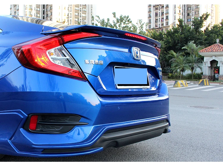 Неокрашенное крыло заднего багажника из АБС пластика подходит для Honda Civic 2016