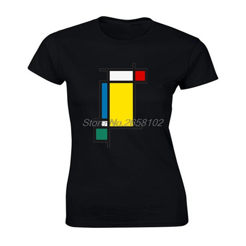 Футболка Mondrian женская с круглым вырезом хлопок короткий рукав топ