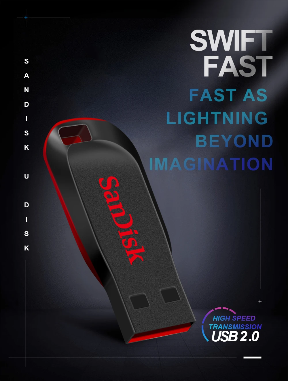 SanDisk CZ50 usb флэш-накопитель Флешка 16 ГБ 32 ГБ 64 ГБ 128 Гб карта памяти Металлический накопитель usb 2,0 флэш-диск