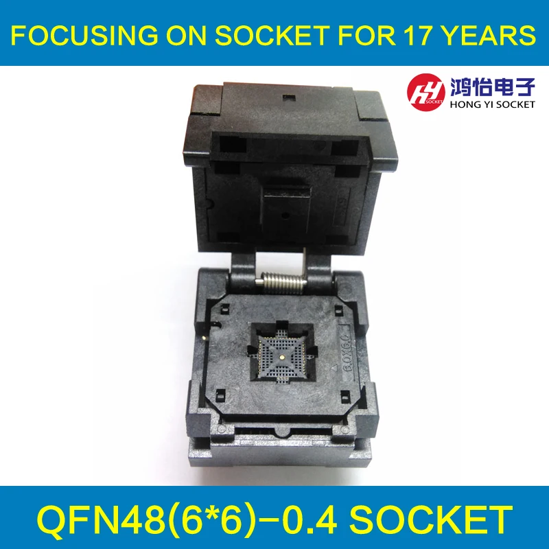 QFN48 MLF48 IC тестовая розетка шаг 0 4 мм IC549 0484 010 G горит в розетке раскладушка Размер