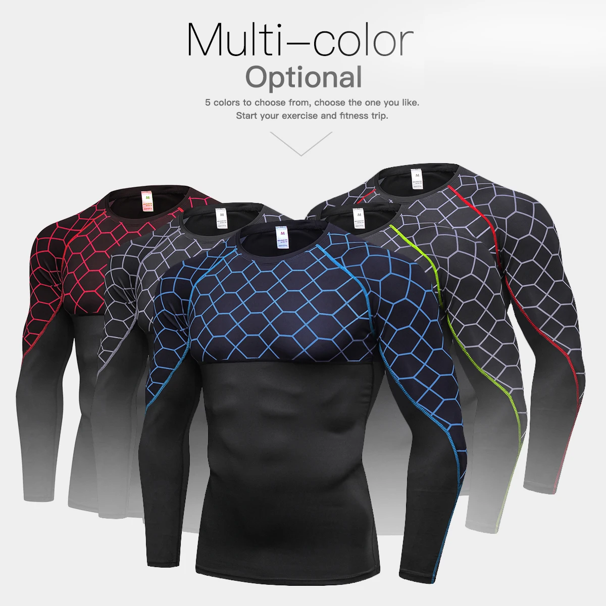 Professional Men Quick Dry Compression Running Long Sleeve T-shirt Breathable Bodybuilding Tee Gym Fitness Training Top Shirt | Спорт и