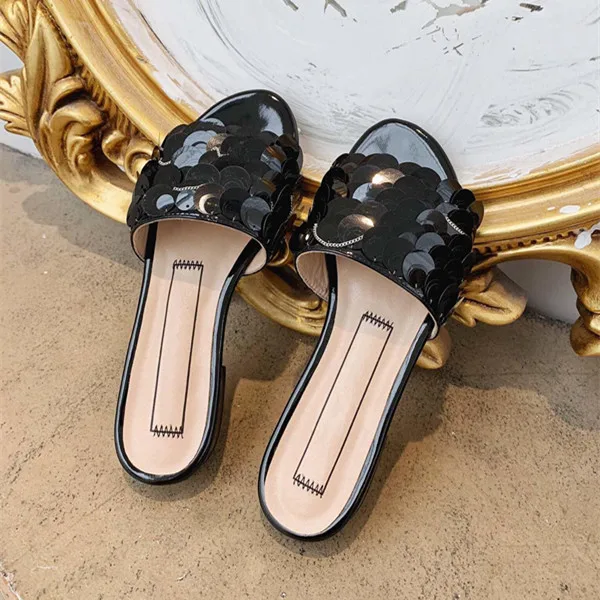 Zapatos De Mujer Новинка 2019 года обувь из коровьей кожи женские шлепанцы Украшенные