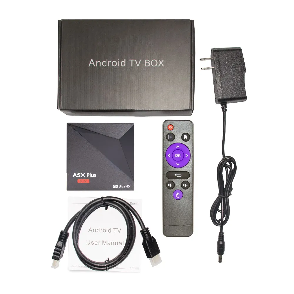 Rockchip RK3328 4 ядра A5X плюс Мини Android 7.1 ТВ коробке 2 ГБ + 16 телеприставку К mini PC Box