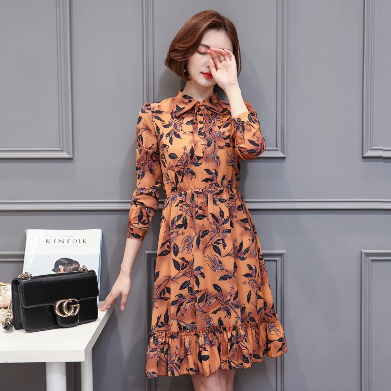 Женское милое винтажное сексуальные платья 2017 с цветочным принтом сезон весна