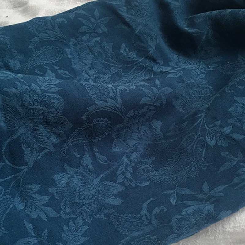 

100cm*150cm Vintage paisley jacquard cotton cloth gown upholstery curtain fabric natural