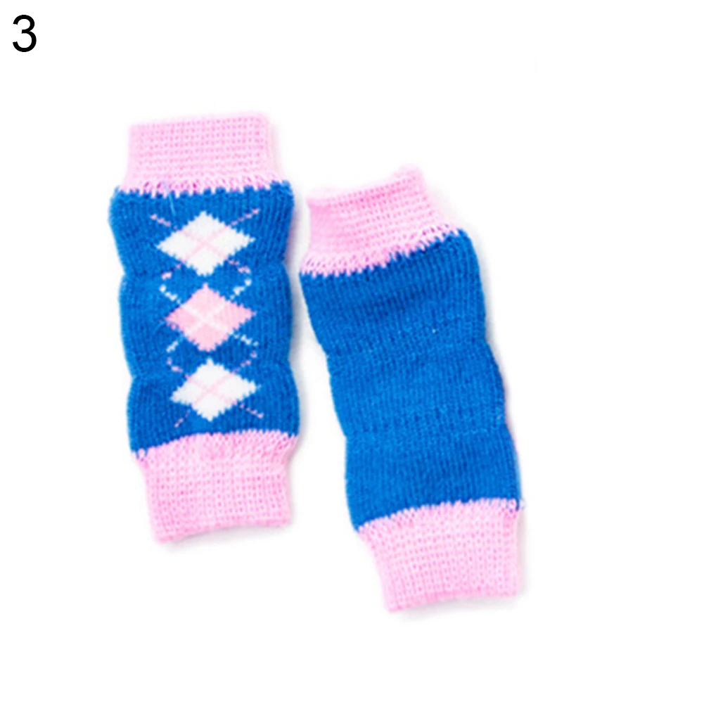 New Leg Warmers 4Pcs/Set Winter Pet Dog Leg Socks Zebra Leopard Dots Print Non-slip Leg Warmers
