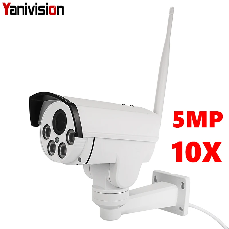 5x 10x оптический зум HD 5MP Sony335 PTZ WiFi IP камера Беспроводной Пуля Открытый с TF SD карта 128 Гб Видео Аудио Микрофон ИК