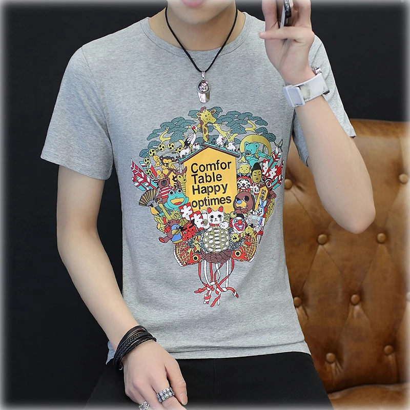 Мужские 2017 Мультяшном Стиле С Коротким Рукавом Футболки Сжатия Мужчины Футболку