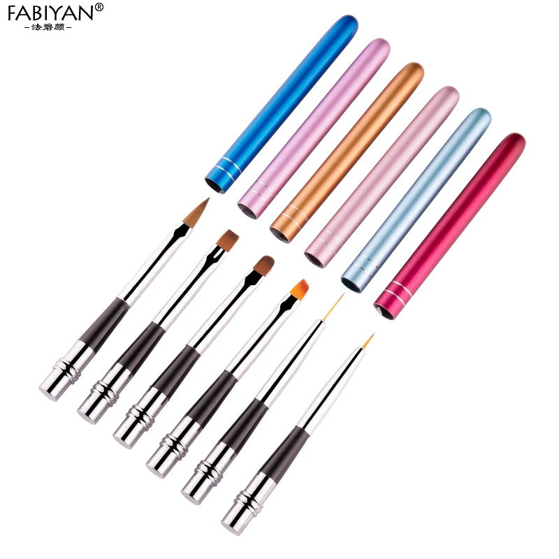 Гель лак дизайн ногтей ручка с кисточкой для рисования съемный плоский