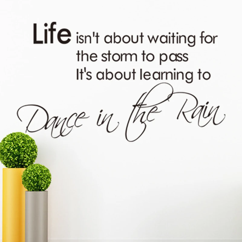 Новый дизайн высокое качество теплая цитата жизнь не ждем когда шторм наклейка