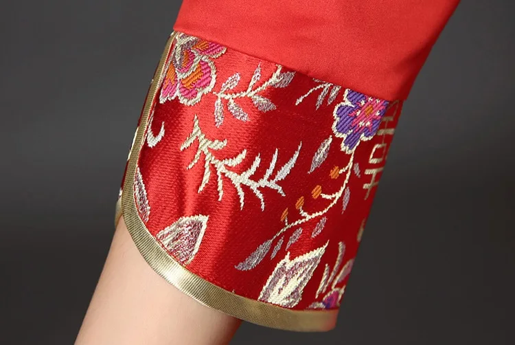 

Shanghai Story chinese traditional clothing for Women Red chinese wedding dress Lace cheongsam Qipao chinese style dress woman