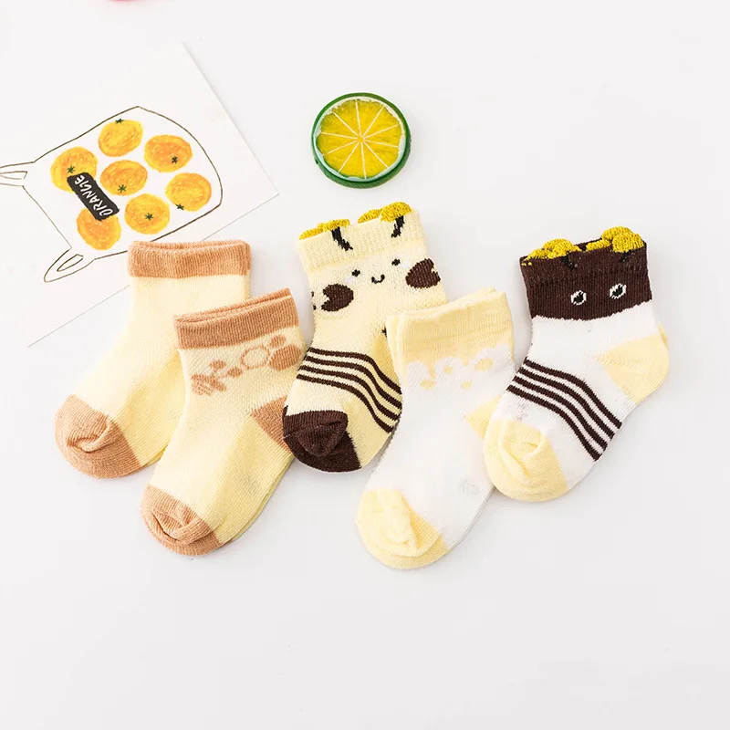 SLKMSWMDJ spring and summer new children's socks breathable mesh cotton cartoon boys girls baby newborn for 0-5 years old |