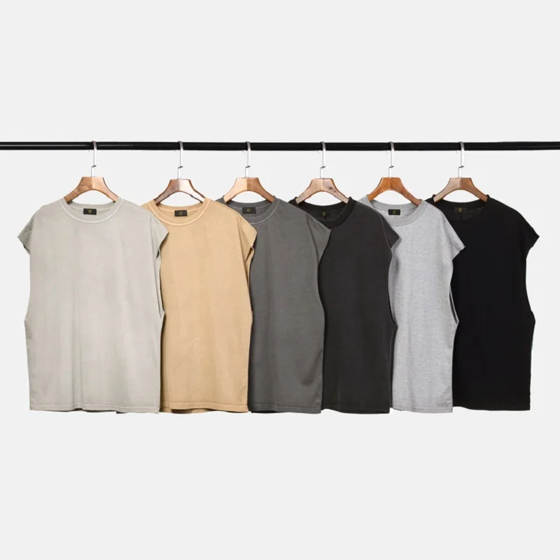 QoolXCWear High Street Жилет негабаритных майка для мужчин хип хоп без рукавов забавные Свободные Стиль Футболка