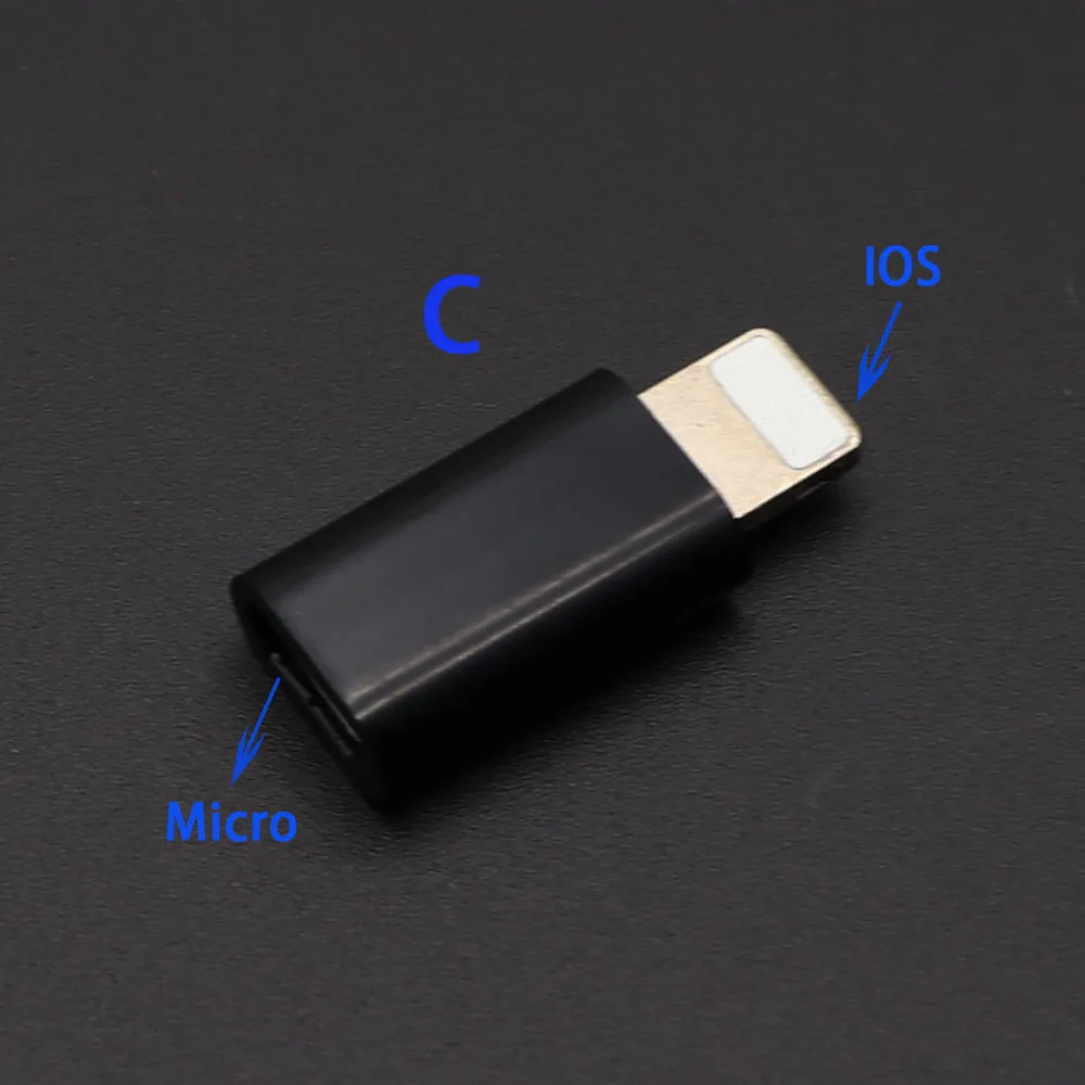 C Адаптер типа C для Micro USB для samsung, кабель-конвертер для зарядки и передачи данных для iPhone X 8 7 для xiaomi для redmi 4x5 plus type-c OTG - Цвет: C