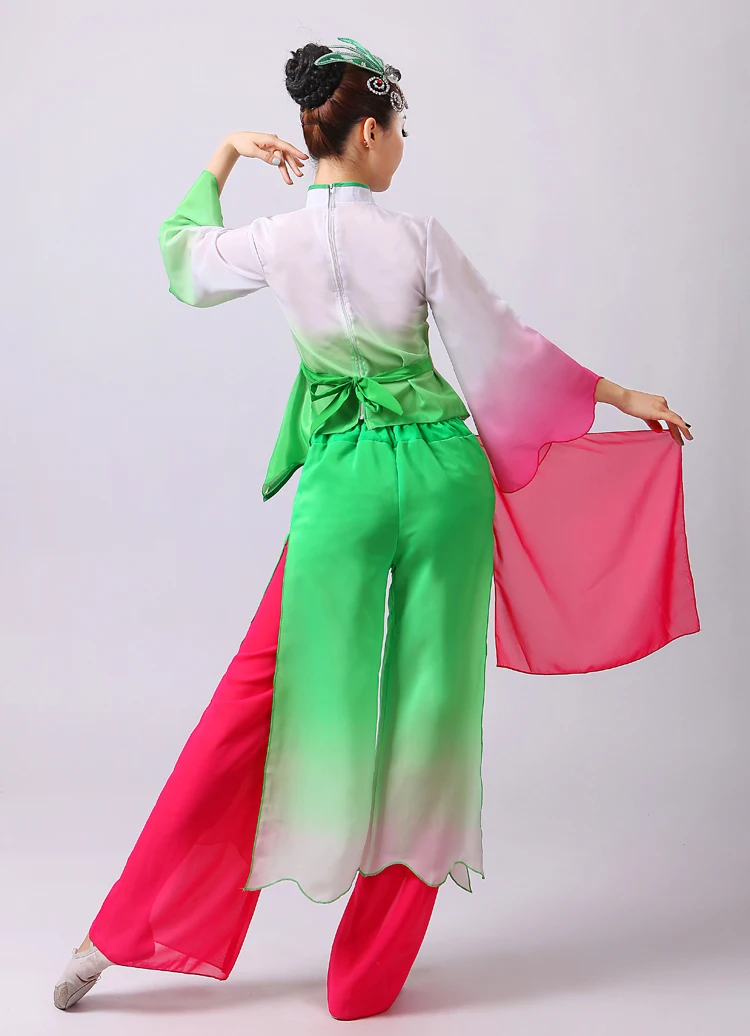 Женская Цветочная вышивка Китайская классическая танцевальная одежда