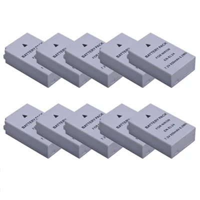 10 pcs Battery 2 шт. 850 мАч EN-EL24 EN EL24 аккумуляторная батарея камеры+ ЖК-зарядное устройство USB для Nikon 1 J5 1J5 DL18-50 DL24-85 цифровая камера s - Цвет: 10 pcs Battery