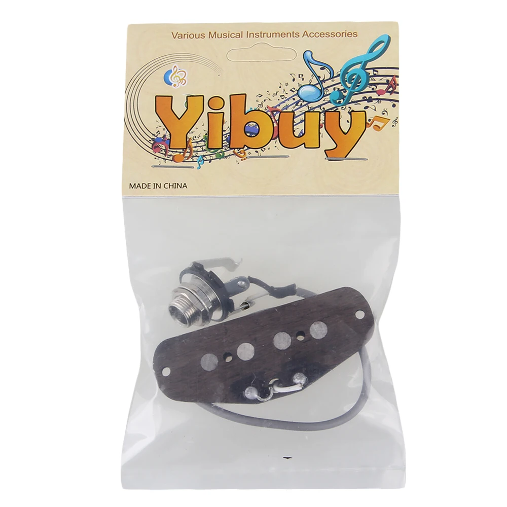 

Yibuy 6.35 mm Hole Dia 4 String Bass Pickup for Electric Cigar Box Guitar Wooden