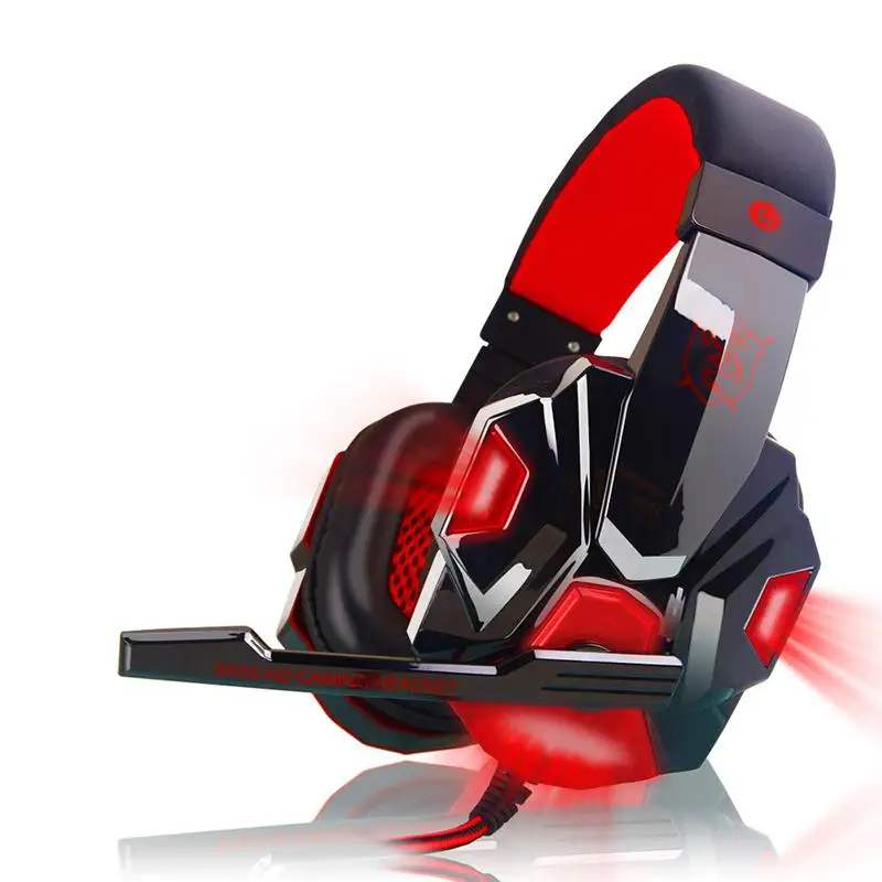 Накладные Игровые наушники Ostart PC780 проводные с микрофоном и светодиодсветильник