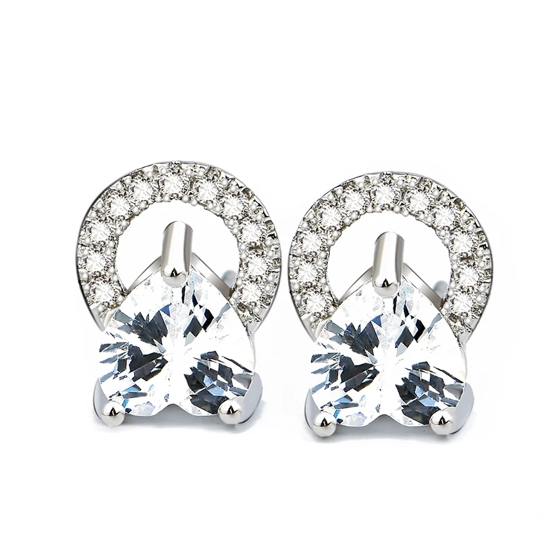 

GNE1111 100% Fine 925 Sterling Silver Earring Beauty Lovely Crystal Charming Women Stud Earrings High Quality Fashion Jewelry