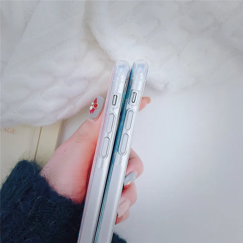 Роскошный чехол Kerzzil Blue Ray раковины для iPhone 7 8 Plus жесткие чехлы телефона из