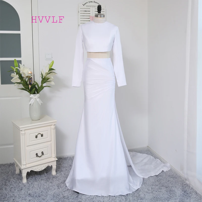 Формальные платья знаменитостей Русалка Двойка белые пикантные одежда с длинным