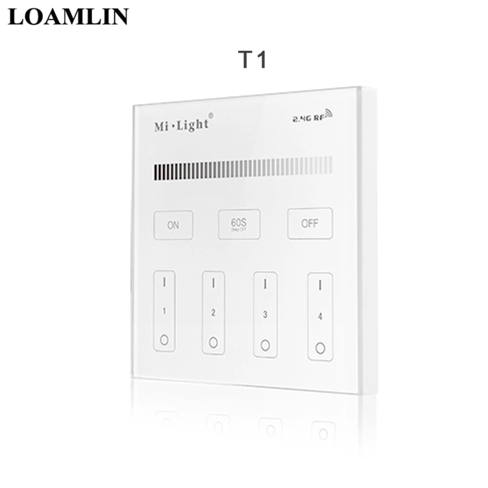 

Milight T1 4-Zone Brightness Dimming Smart Panel Remote Controller led dimmer for led strip lighting tape bulbs lamps