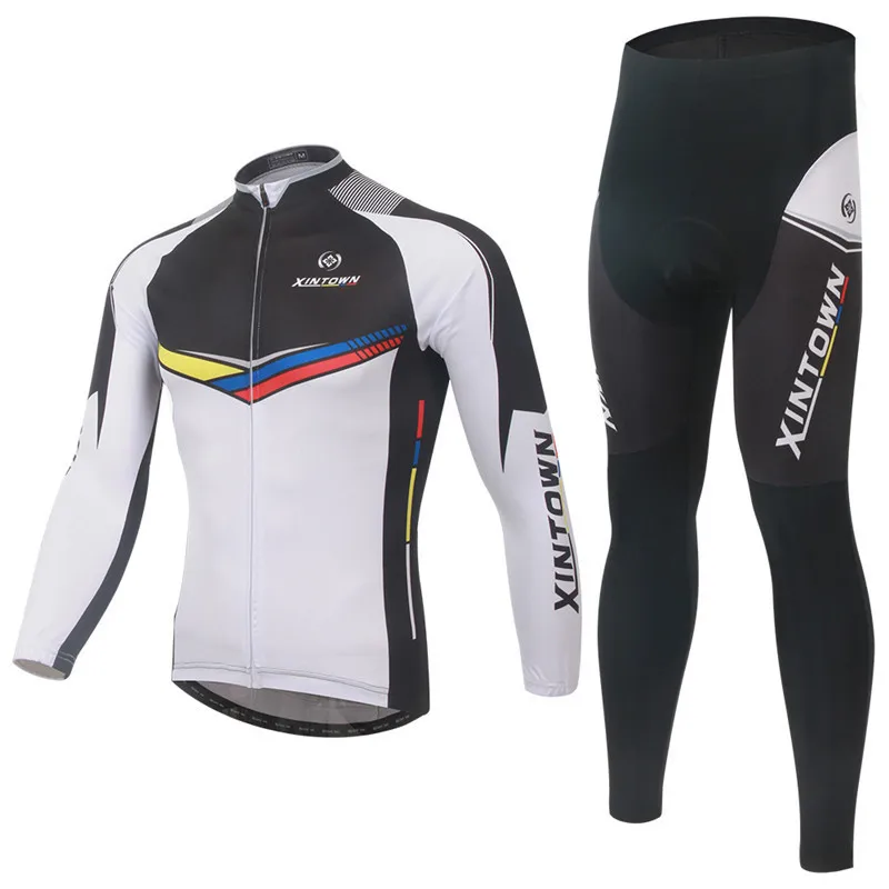 

XINTOWN Autumn Pro Team Mens Long Sleeve Cycling Jersey Set Ropa Ciclismo Mountain Bicycle Clothing Racing Sport Bike Jersey Kit