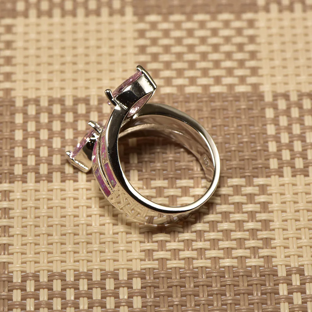 Pink Crystal Opal Ring 925 Sterling Silver Top Quality Fancy Jewelry Wedding Size 5 6 7 8 9 10 11 A218 | Украшения и аксессуары