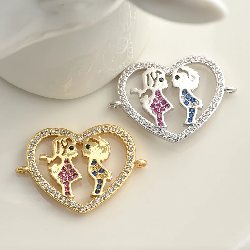 Мальчик поцелуй Девушка Разъем Подвески Аксессуары для самостоятельного