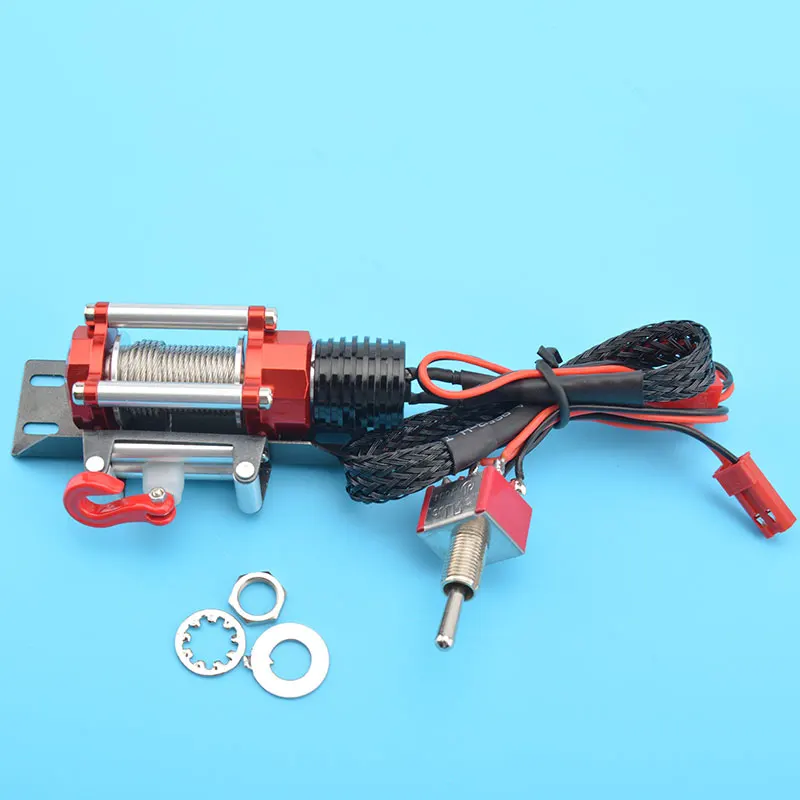Металлическая электрическая лебедка RC 4WD для радиоуправляемого грузовика