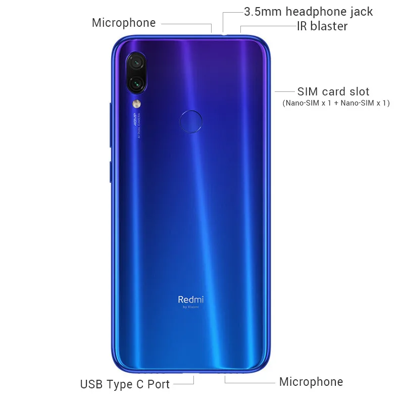 Xiaomi Redmi Note 7 Pro, 6 ГБ ОЗУ, 128 Гб ПЗУ, Смартфон Snapdragon 675, четыре ядра, 4000 мАч, 18 Вт, быстрое зарядное устройство, 48 МП, двойная камера