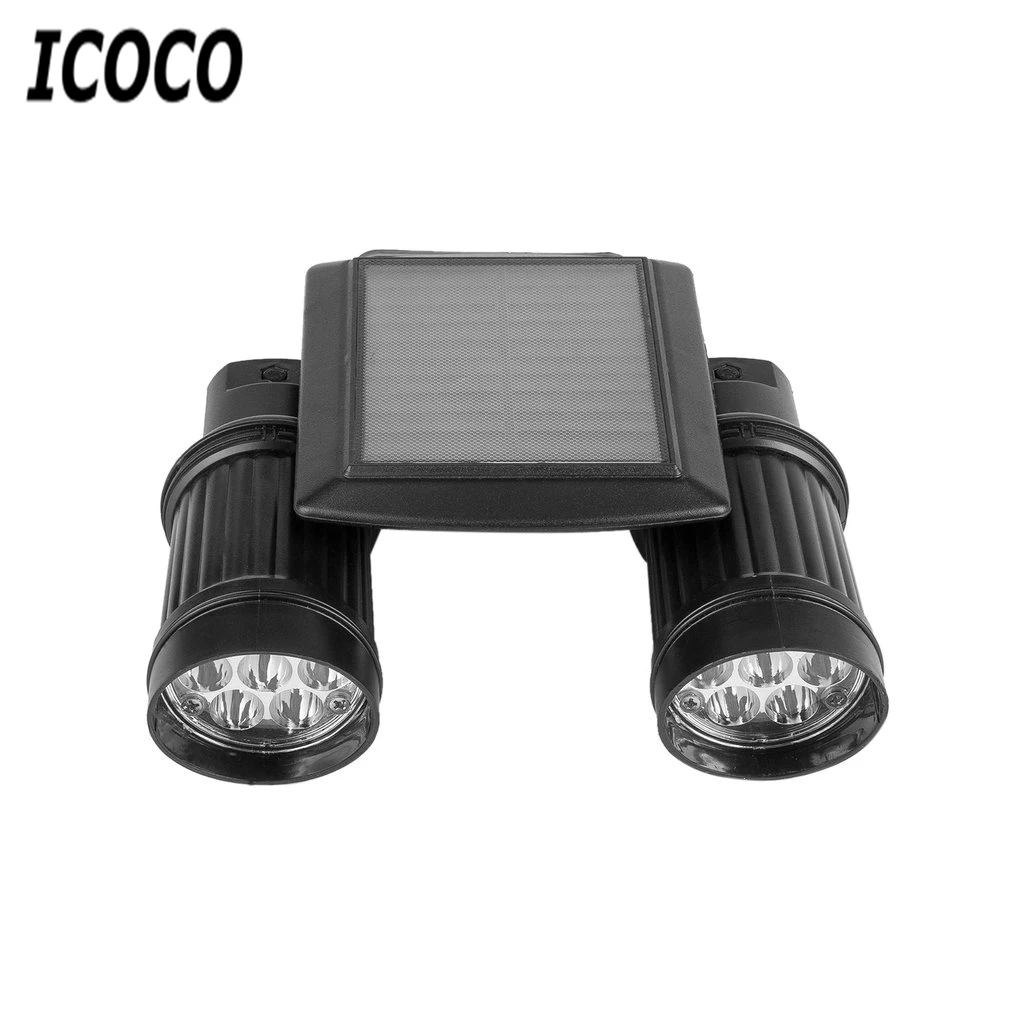ICOCO Solar Sensor Light Spotlights 14LED Double Head PIR Human Body Infrared Induction Outdoor Garden Pathway Wall Lamp Sale | Лампы и