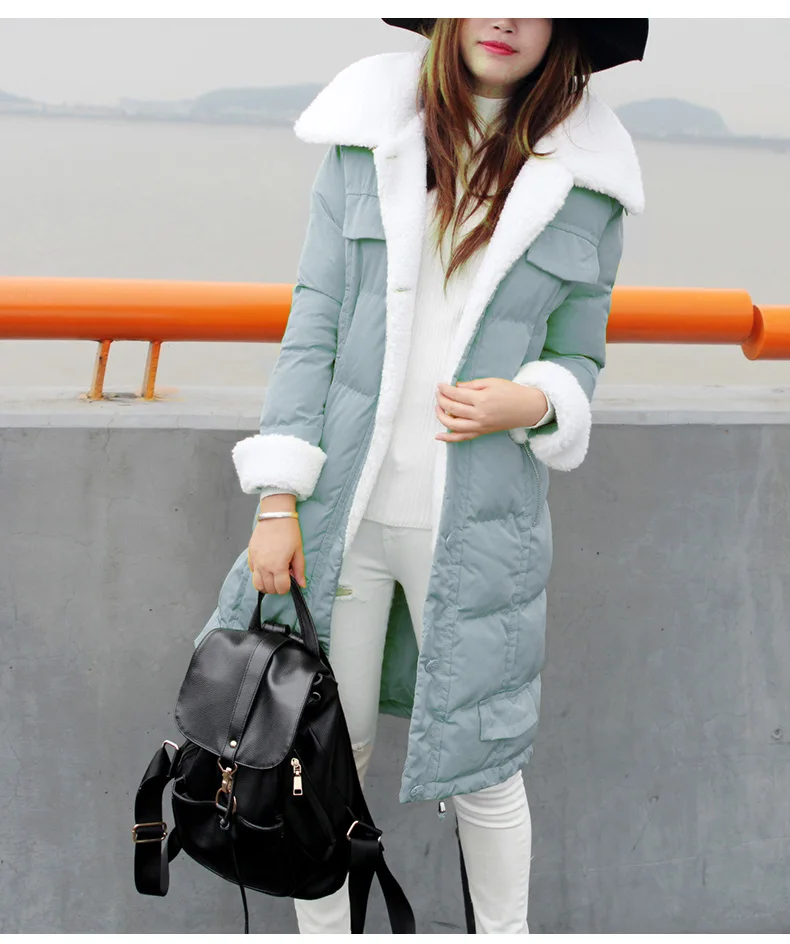 Ukraine Promotion New 2017 Winter Coat Women Plus Size Outerwear Female Medium-long Wadded Jacket Cashmere Warm Parkas L124 | Женская