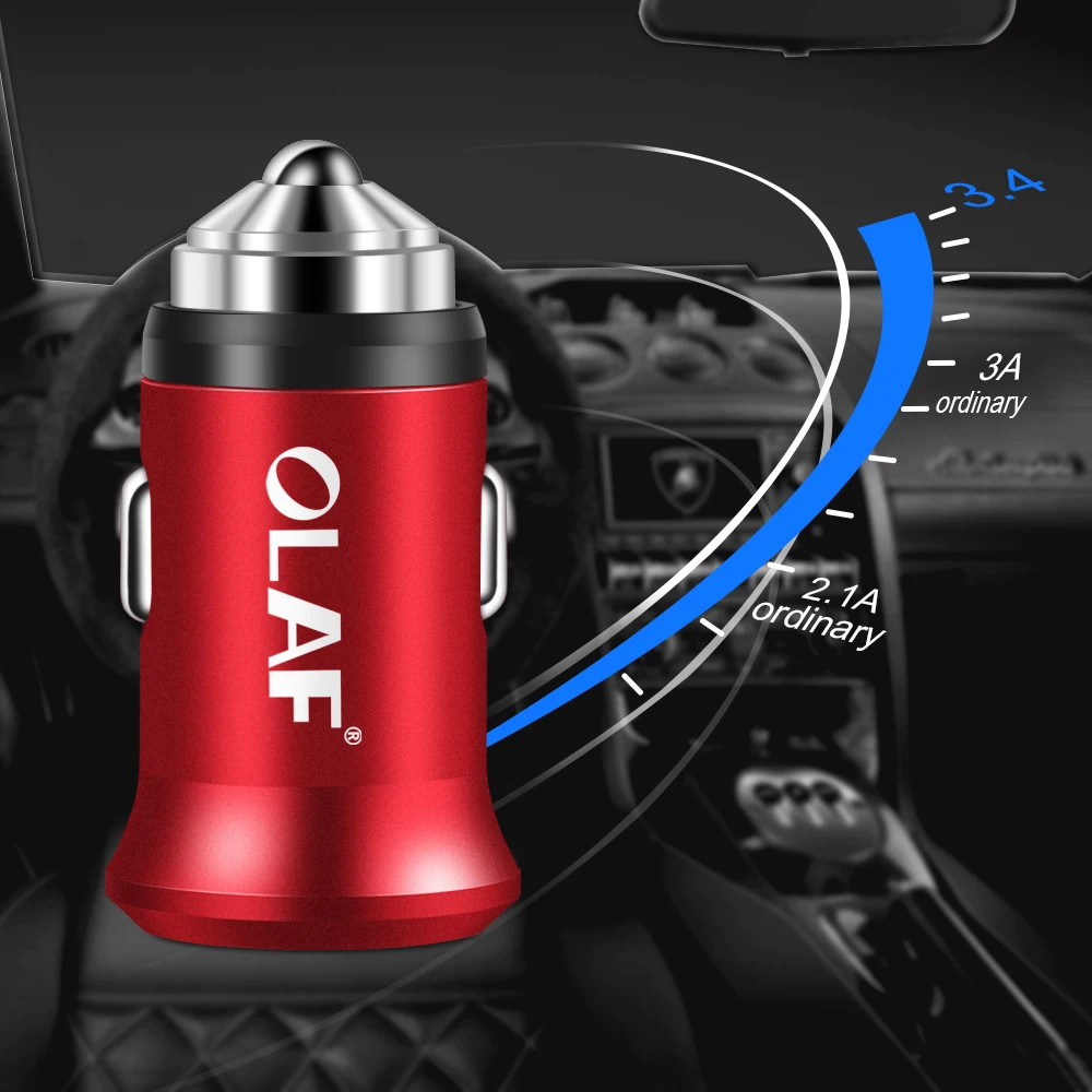 Автомобильное зарядное устройство OLAF Mini USB мобильный телефон планшет 2.4A быстрая