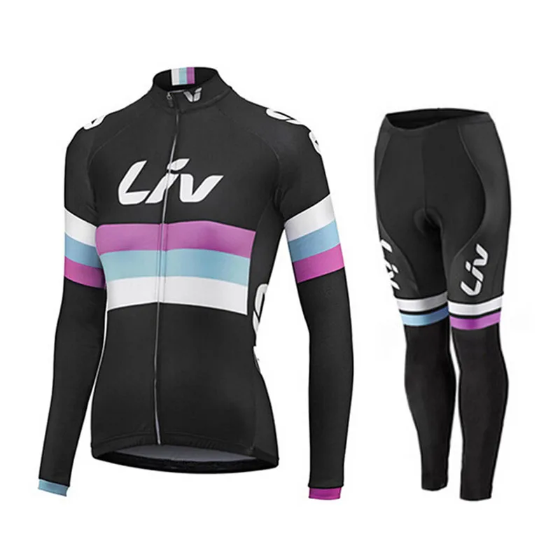 liv Pro Велоспорт Джерси Набор длинный рукав, дышащий MTB велосипед одежда велосипедная одежда для велоспорта Ropa Maillot Ciclismo - Color: long suit