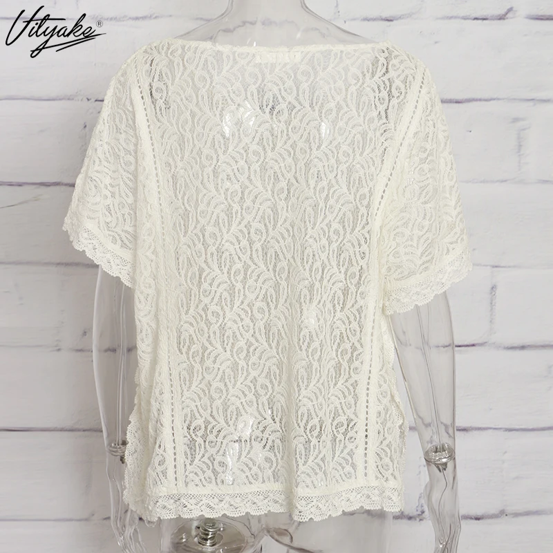 Vityake женщина святить вне крючком блузка из кружевная блузка|lace blouse|top blouseblouses tops |