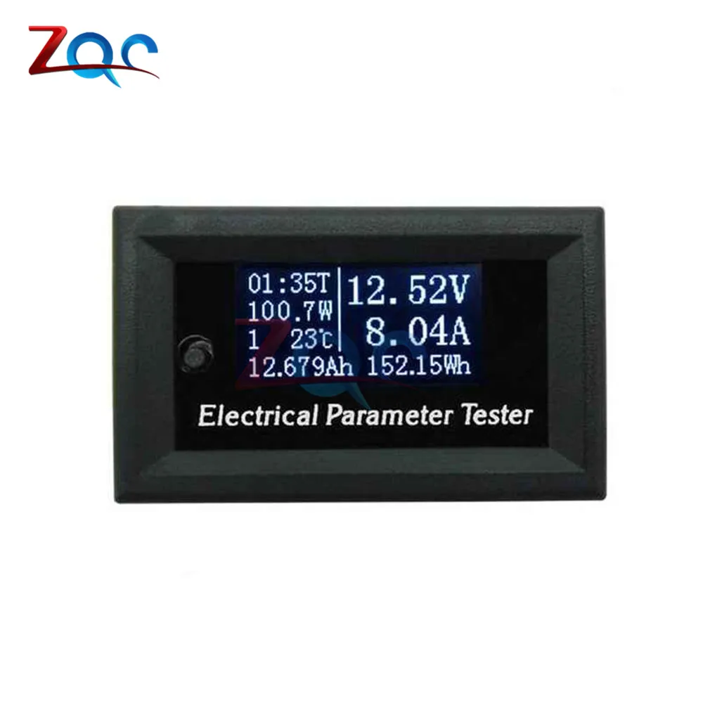 33V 3A White OLED 33 в 10A 3A 7в1 OLED Многофункциональный тестер напряжения тока времени температуры Емкость Вольтметр мощности Амперметр Электрический измеритель - Цвет: 33V 3A White OLED