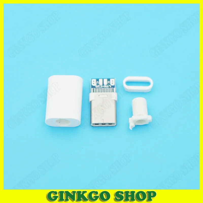 Штепсельная Вилка 4 в 1 Usb C Type 2 0 с печатной платой припой провод хвостовым