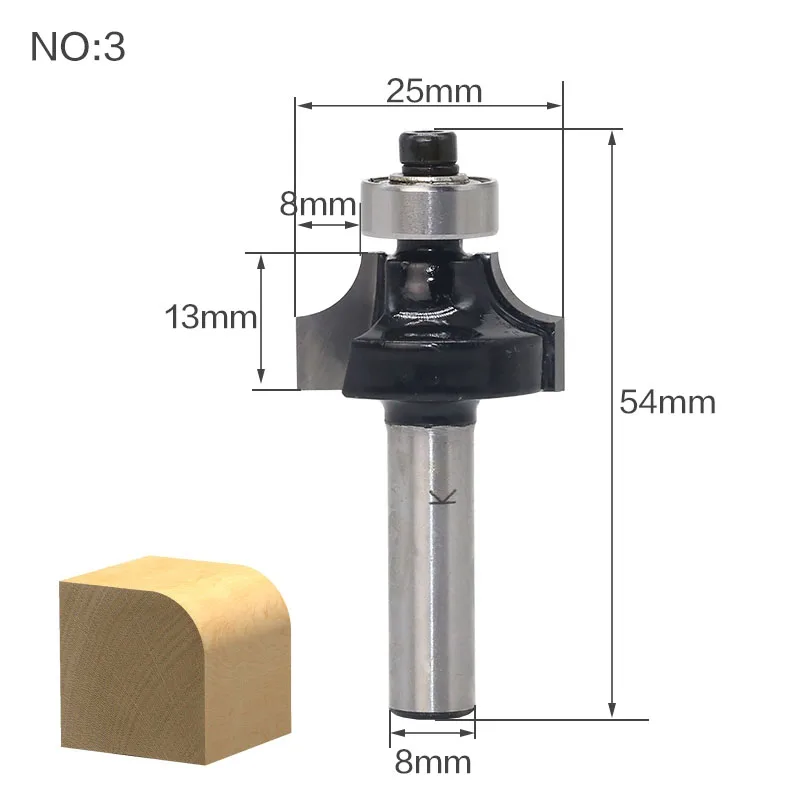 8mm Woodworking Tool Groove Tongue Router Bits CNC End Mill wood Engraving Trimming Tenon Milling Cutter 80528 | Инструменты
