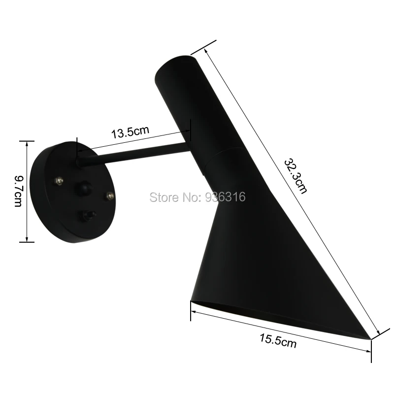 Blueking Vingate Современные Регулируемые Бра Ретро Чердак Черный Металл Модное