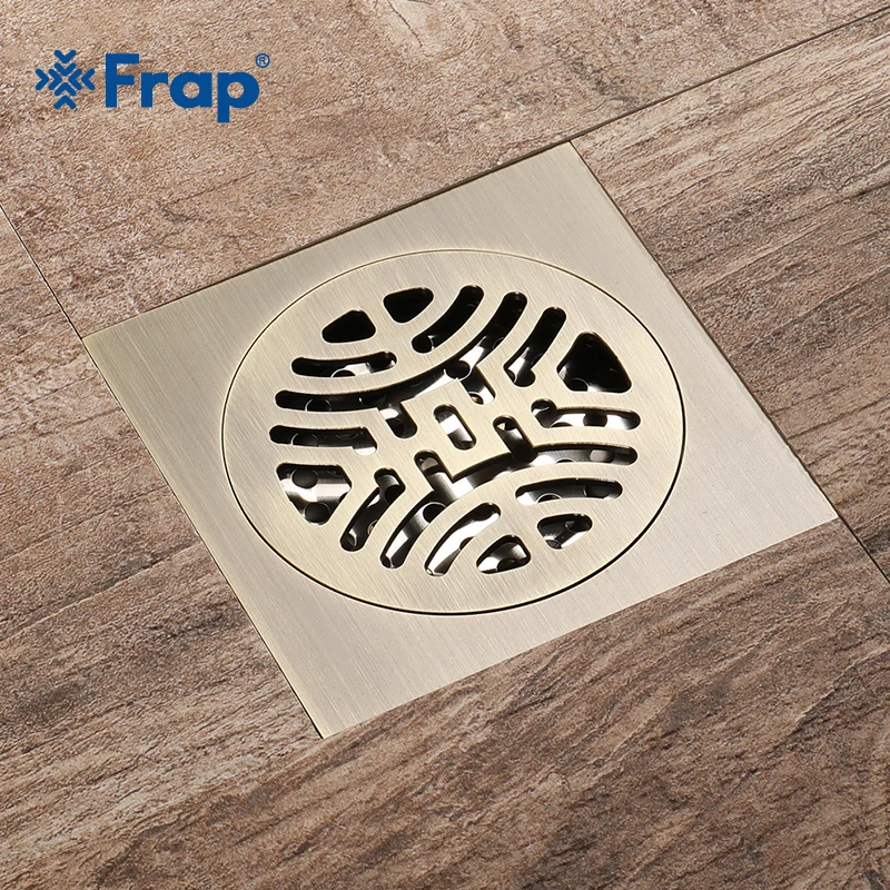 Напольный слив Frap в стиле ретро для мытья выделенная металлическая латунная