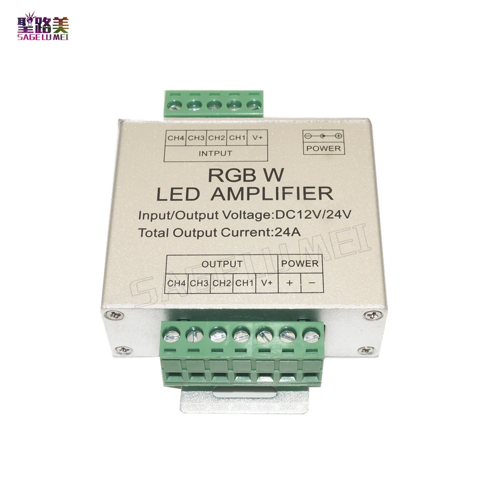 Светодиодный Усилитель RGBW DC12V/ 24V 24A 4 канала 4CH 3CH выход светодиодный контроллер