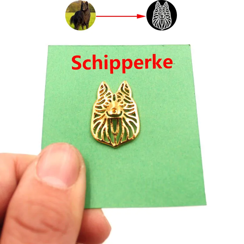 Mdogm Симпатичные броши и булавки в виде собаки Schipperke костюм металл маленький отца