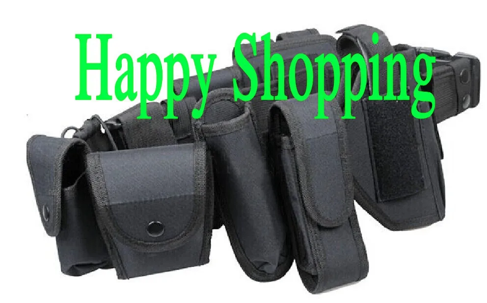 Multifunctional outdoor Training Police duty belt Security Belts Holster Magazine Pouch Set Black Airsoft Hunting Belt | Спорт и
