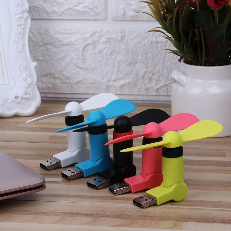 USB 180 градусов Вращающийся вентилятор Micro USB и USB Охлаждающий вентилятор мобильный телефон USB вентиляторы для гаджетов для Android телефон Блок питания для ноутбука