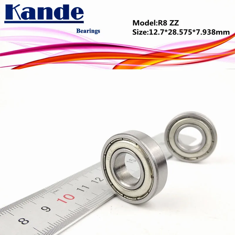Kande подшипники для коляски подшипники колеса R8 4 шт. ABEC-1 R8ZZ 4 шт. ABEC-5 R8 ZZ дюймовый подшипник 12,7*28,575*7,938 мм