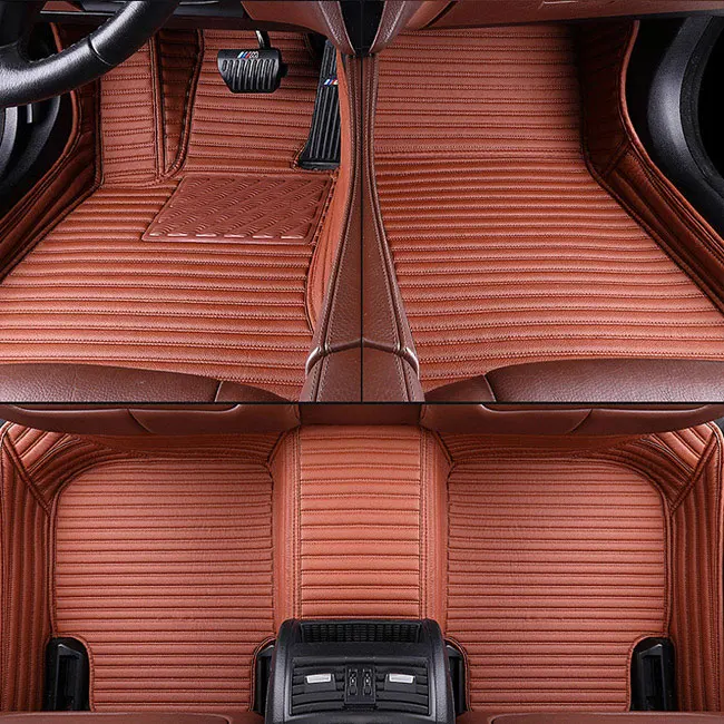 brown 01 Автомобильный напольный коврик, подходит для jaguar xf xj F-PACE XJL F-TYPE XK XFL XEL, автомобильный нескользящий коврик, автомобильные аксессуары, водонепроницаемый стиль - Название цвета: brown 01