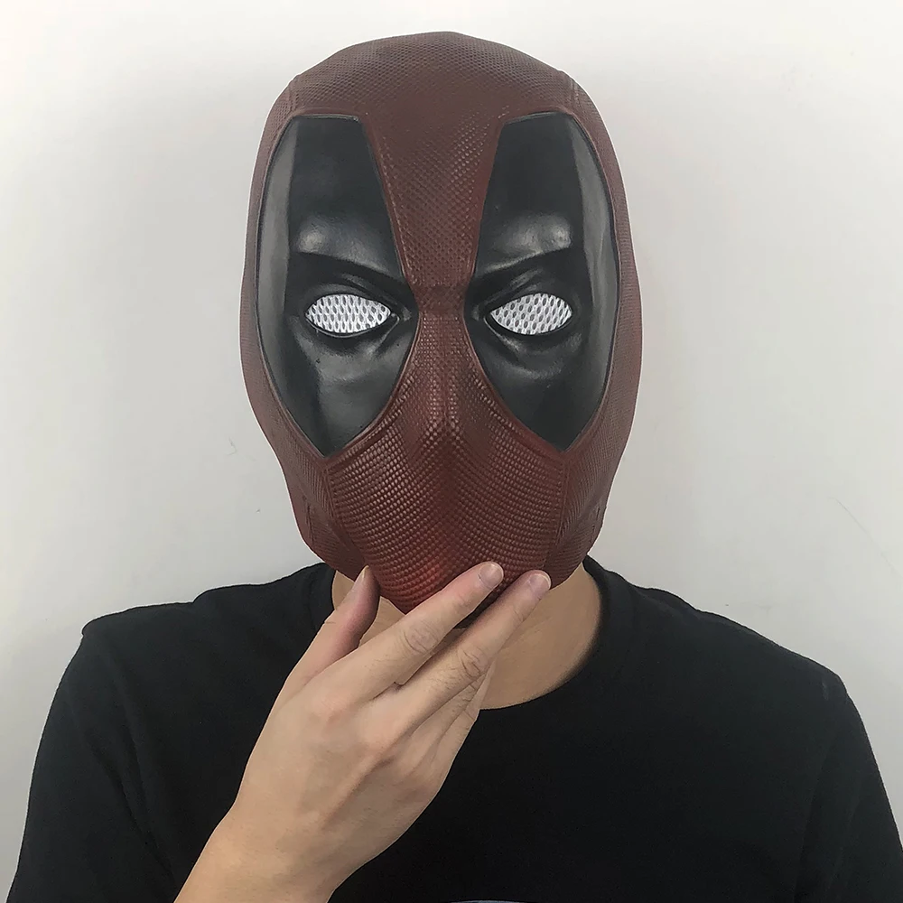 Дэдпул, косплей, маска для мужчин X-men, Уэйд Вилсон, маски супергероя, маски Дэдпул, для взрослых, латексный, полный шлем для лица, на Хэллоуин, вечерние, реквизиты, Прямая поставка